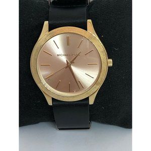 Michael Kors MK3493 Women's Black Leather Analog P